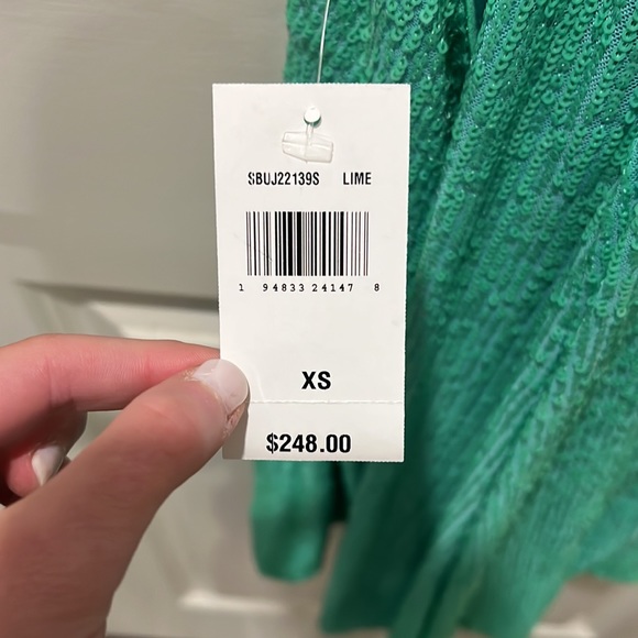 SHO Lime green sparkly dress - Picture 5 of 5